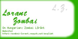 lorant zombai business card